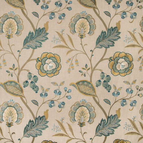 Vorhangstoff - ASTON EMBROIDERY - GP & J BAKER - Blumenmotive / Viskose