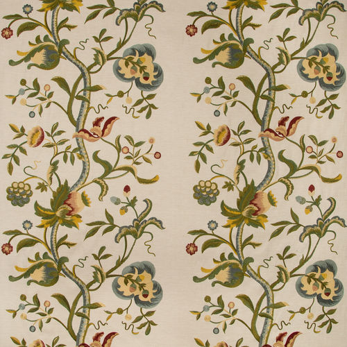 Möbelstoff - DORTON EMBROIDERY - GP & J BAKER - für Vorhänge / Blumenmotive / Polyester