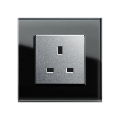 Unterputz-Steckdose - BRITISH STANDARD (BS 1363-2) - Gira - Glas / modern