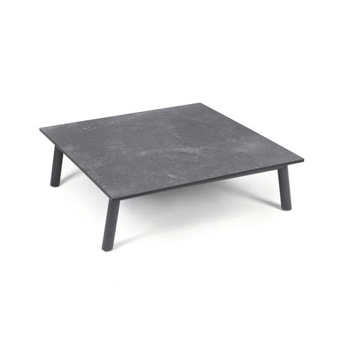Design-Beistelltisch - LUNA - FISCHER MÖBEL - Edelstahl / quadratisch / Polster