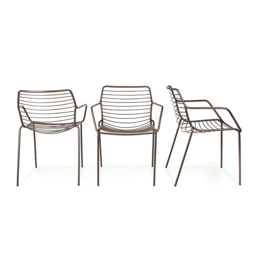 Design-Sessel - CLARIS - FISCHER MÖBEL - Stoff / Edelstahl / stapelbar