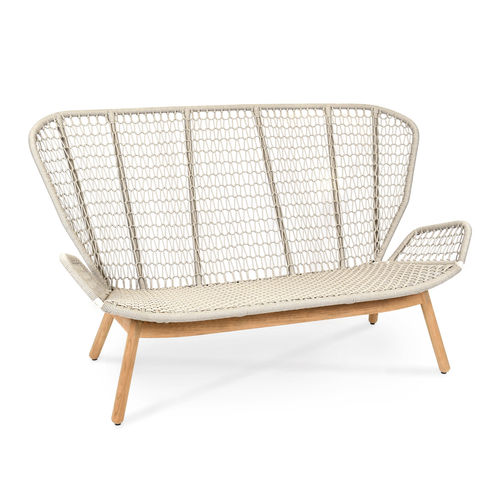 Modernes Sofa - WING LIGHT RELAX - FISCHER MÖBEL - für den Außenbereich / Kordel / mit Armlehnen