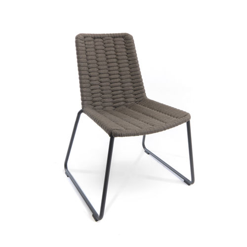 Moderner Gartenstuhl - WING - FISCHER MÖBEL - für Außenbereich / Kordel / Gestell aus Aluminium