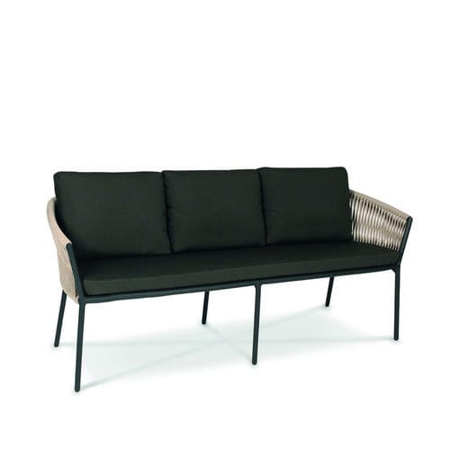 Moderne Gartenbank - COSMO - FISCHER MÖBEL - Aluminium / Kordel / Stoff