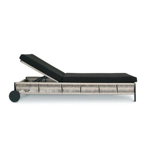 Moderne Sonnenliege - COSMO - FISCHER MÖBEL - Stoff / Aluminium / auf Rollen