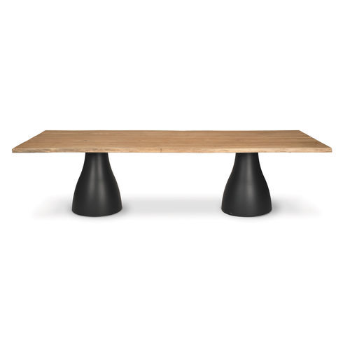 Design-Tisch - MONROE - FISCHER MÖBEL - Teakholz / Gestell aus Aluminium / rechteckig