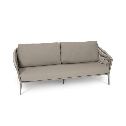 Moderne Gartenbank - COSMO - FISCHER MÖBEL - Aluminium / Kordel / Stoff