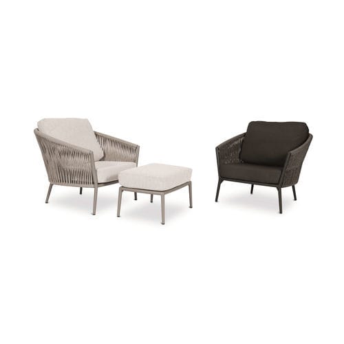 Moderner Sessel - COSMO - FISCHER MÖBEL - Stoff / Kordel / Aluminium