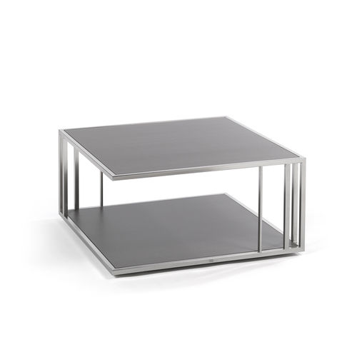 Moderner Couchtisch - SUITE LOUNGE - FISCHER MÖBEL - Keramik / Gestell aus rostfreiem Edelstahl / rechteckig