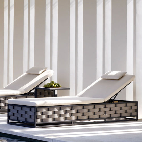 Moderne Sonnenliege - BANDIDO  - SKY LINE DESIGN - Stoff / Aluminium / verstellbare Rücklehne
