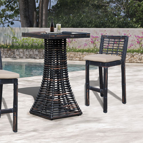 Moderner Stehtisch - TOPAZ  - SKY LINE DESIGN - Holz / Gestell aus Holz / quadratisch