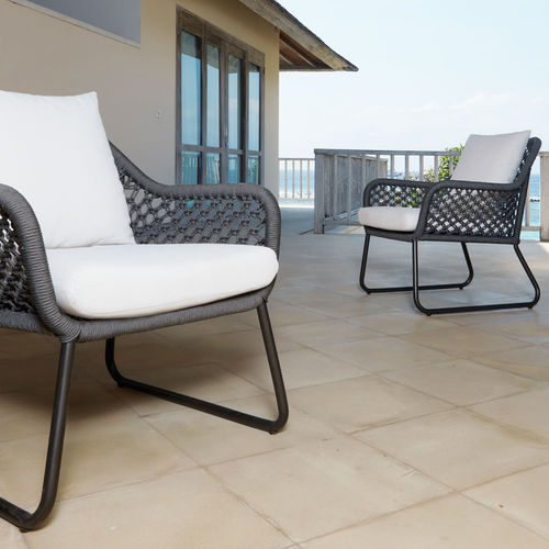 Moderner Sessel - KONA  - SKY LINE DESIGN - Stoff / Kordel / Metall