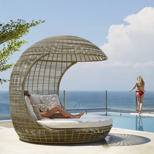 Garten-Bett / Himmel - DRONE  - SKY LINE DESIGN - Doppelbett / modern / Stoff