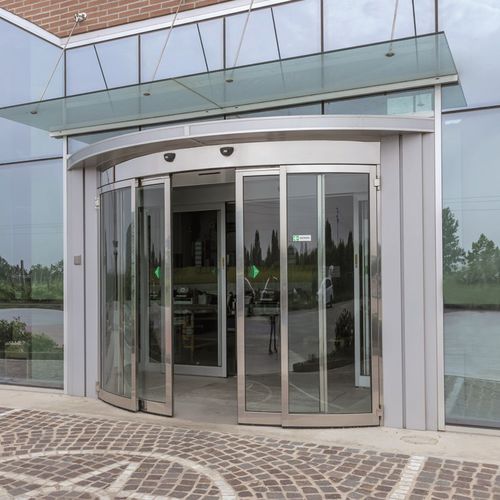 Eingangstür - LOWERED ARCH - Ponzi - Aluminium / einflügelig / Schiebe