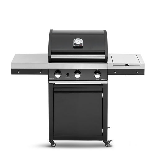 Gas-Gartengrill - Premium G3 - GRAND HALL - auf Rollen / Gusseisen / Edelstahl