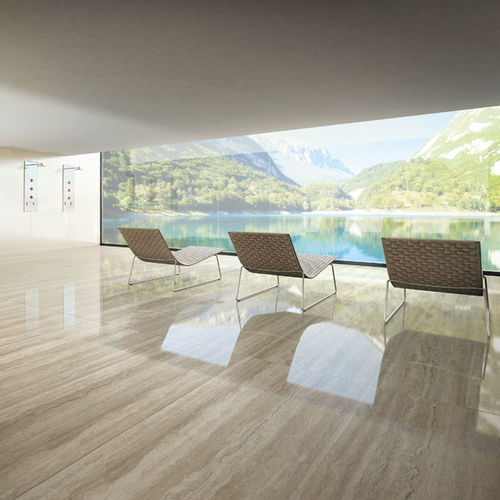 Feinsteinzeugfliesen - TRAVERTINO SANTA CATERINA - Ariostea - poliert / für den Innenraum / für Badezimmer
