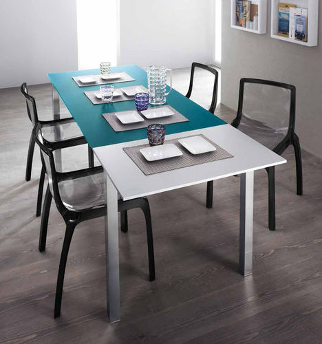 Moderner Esstisch - AXEL - SCAVOLINI - Hartglas / melaminbeschichtet / Gestell aus Aluminium