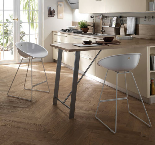 Moderner Barstuhl - GLISS - SCAVOLINI - für den Innenraum / Acryl / Gestell aus verchromtem Stahl