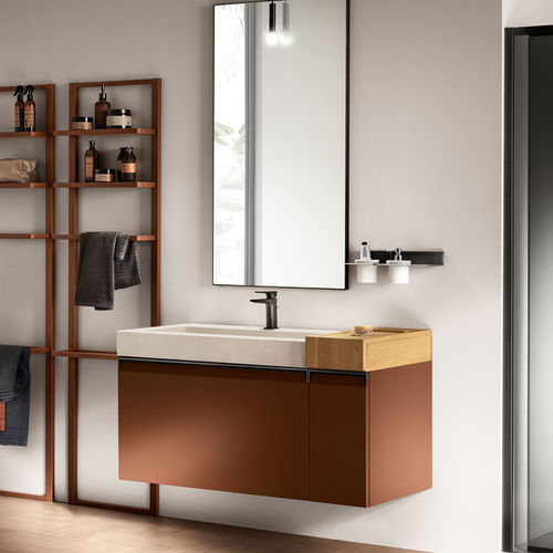 Modernes Badezimmer - FORMALIA - SCAVOLINI - melaminbeschichtet / Glas / PET