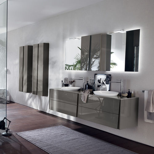Modernes Badezimmer - LAGU - SCAVOLINI - Holz / Glas / Verbundwerkstoff