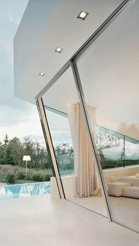 Akustikglasscheibe - SKY-FRAME SLOPE - Cantifix - isolierend / mit Doppelverglasung / mit Dreifachverglasung