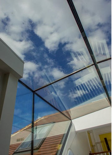 Transparente Glasscheibe - NEW TO ​OLD - Cantifix - für Trennwand / für Gebäude / für Fassaden