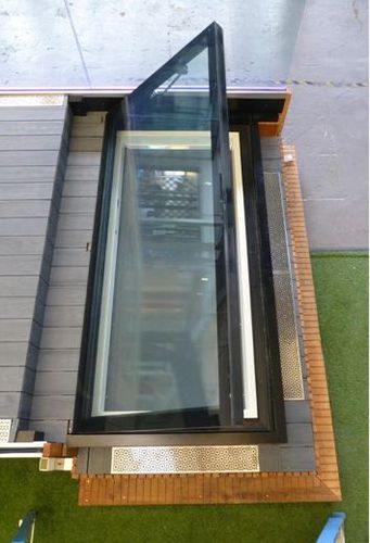 Fertigbau-Zwischendecke - OPENING HINGED - Cantifix - selbsttragend / Glas