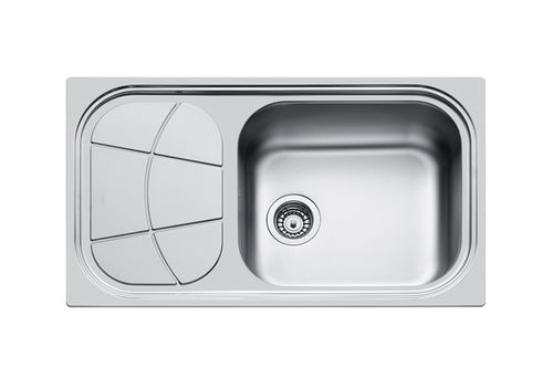 Einbeckenspüle - BIG BOWL 86.1V.STD - 1561 20* - Foster spa - mit Abtropffläche / Edelstahl / einbaufähig