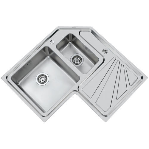Doppelbeckenspüle - ANGOLARE 3308.STD - 3308 050 - Foster spa - mit Abtropffläche / Edelstahl / einbaufähig