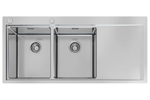 Doppelbeckenspüle - MASTER 116.2V.FT - 1252 05* - Foster spa - mit Abtropffläche / Edelstahl / einbaufähig