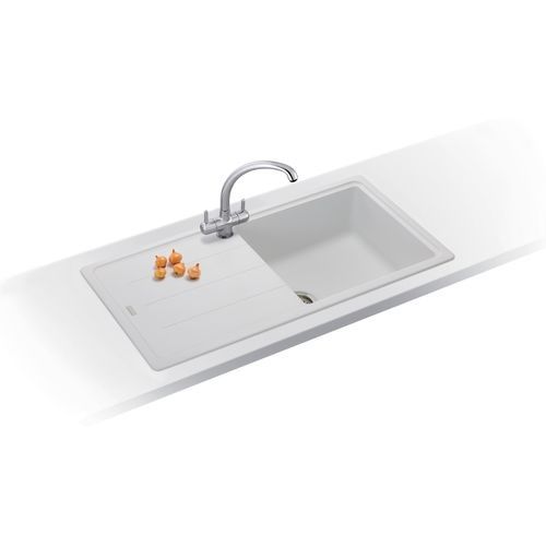Einbeckenspüle - Basis BFG 611-970 REV - FRANKE HOME SOLUTIONS - mit Abtropffläche / Granit / einbaufähig