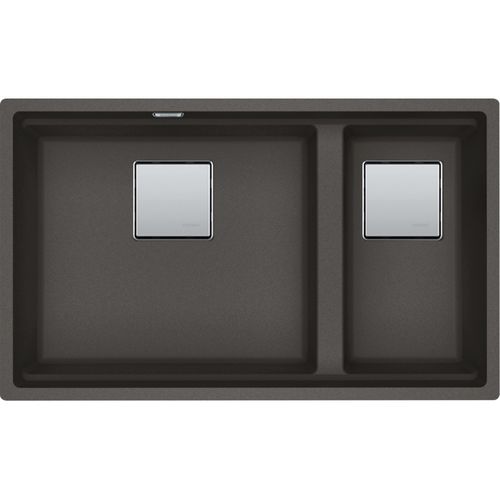 Doppelbeckenspüle - Kubus KNG 120-46-21 Slate - FRANKE HOME SOLUTIONS - ohne Abtropffläche / Granit / Unterbau