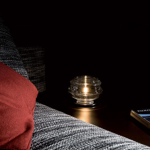 Nachttischlampe - ONDA - Av Mazzega - poliertes Metall / Glas / modern