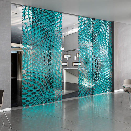Schiebetrennwand - HYBRID : GAMMA EVO TRIANGLES - Casali - mit Glasfront / für professionellen Einsatz / 3D