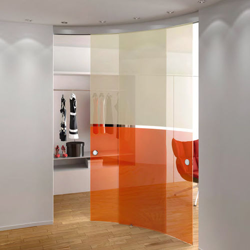 Schiebetrennwand - BI-COLOR : HORIZONTAL - Casali - mit Glasfront / für professionellen Einsatz / für Privatgebrauch