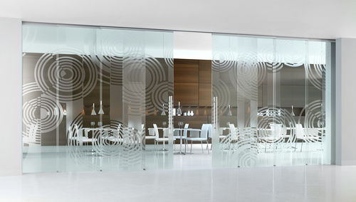 Schiebe-Stapel-Trennwand - CLASSICI : ALPHA OPTIKA  - Casali - Glas / für professionellen Einsatz / transparent