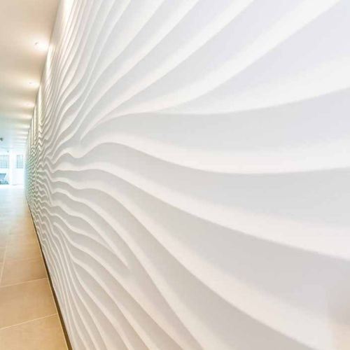 Dekorplatte für Wand - FLOW - Armourcoat USA - Verbundwerkstoff / Gips / 3D