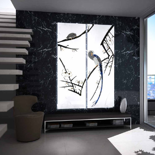 Dekorplatte für Wand - SHINOBU 2 - MGM - hintergrundbeleuchtet / Marmor / poliert