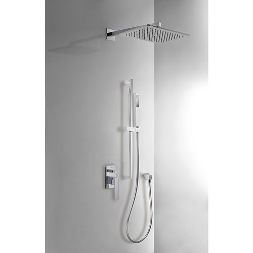 Duschsystem für Wandeinbau - SLIM EXCLUSIVE: 20218007 - TRES Grifería - modern / mit Handbrause / mit regulierbarem Brausekopf