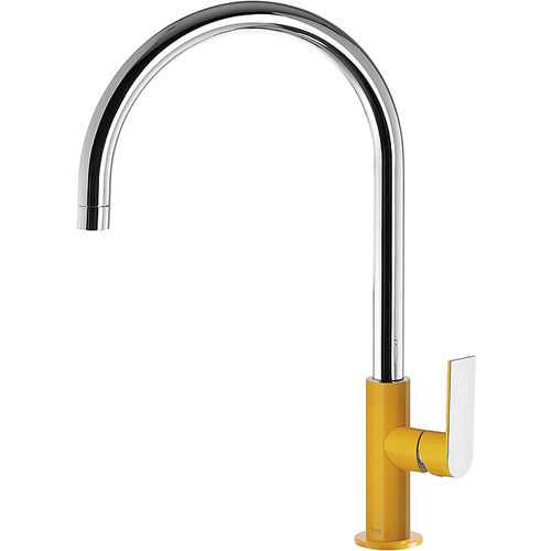 Aufsatz-Einhebelmischer - LOFT: 20044002AM - TRES Grifería - Metall / für Küche / 1-Loch