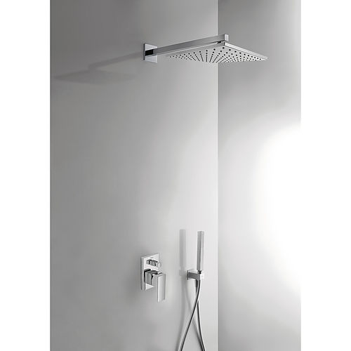 Duschsystem für Wandeinbau - CUADRO-TRES: 106980 - TRES Grifería - modern / mit Handbrause / mit regulierbarem Brausekopf