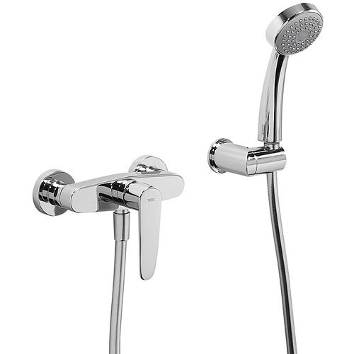 Einhebelmischer für Dusche - FLAT-TRES: 20416701 - TRES Grifería - wandmontiert / aus verchromtem Metall / für Badezimmer
