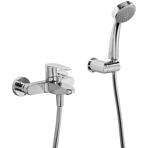 Einhebelmischer für Dusche - FLAT-TRES: 20417001 - TRES Grifería - für Badewanne / wandmontiert / aus verchromtem Metall