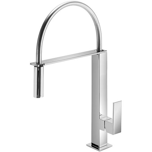Aufsatz-Einhebelmischer - CUADRO-TRES: 106487 - TRES Grifería - aus verchromtem Metall / für Küche / 1-Loch