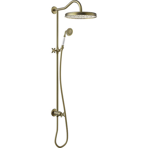 Wandmontiertes Duschsystem - TRES-CLASIC: 24247602LV - TRES Grifería - klassisch / mit Handbrause / mit festem Brausekopf