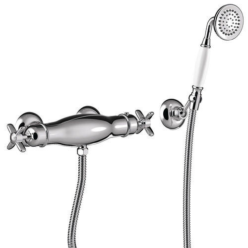 Zweigriffmischer für Duschen - TRES-CLASIC: 24216409 - TRES Grifería - wandmontiert / thermostatisch / aus verchromtem Metall