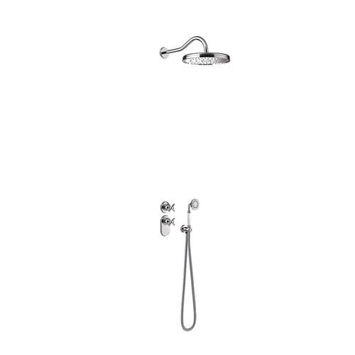 Wandmontiertes Duschsystem - TRES-CLASIC: 24235202 - TRES Grifería - klassisch / mit Handbrause / thermostatisch