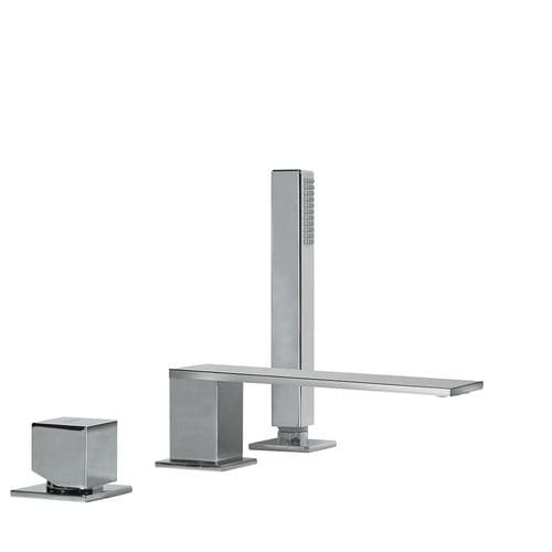 Einhebelmischer für Dusche - CUADRO-TRES: 00616106 - TRES Grifería - für Badewanne / Aufsatz / aus verchromtem Metall