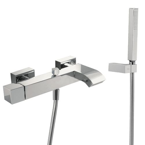 Einhebelmischer für Dusche - CUADRO-TRES: 10717002 - TRES Grifería - für Badewanne / wandmontiert / aus verchromtem Metall