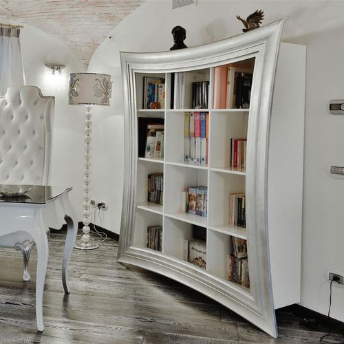 Wandmontiertes Bücherregal - CORNICHE - Mantellassi 1926 - klassisch / Holz / weiß